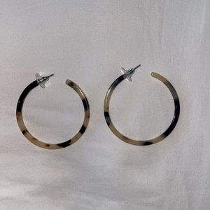 Hoop earrings worn once!